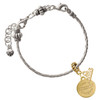 Gold-tone Engraved Class of 2027 - Gold-tone Plated Twist Rope Bead Charm Dangle with Mini Year 2026