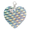 Acrylic Large Hologram Heart - Silver Plated Clip on Charm with Mini Year 2026: Year to Remember Jewelry Gift - Celebrations