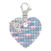 Acrylic Small Hologram Heart - Silver Plated Clip on Charm with Mini Year 2026: Year to Remember Jewelry Gift - Celebrations