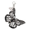 Acrylic Cut Out Butterfly Black - Silver Plated Clip on Charm with Mini Year 2026: Year to Remember Jewelry Gift - Celebrations