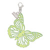 Acrylic Cut Out Butterfly Mirror Lime Green - Silver Plated Clip on Charm with Mini Year 2026: Year to Remember Jewelry Gift - Celebrations