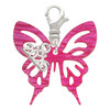 Acrylic Medium Cut Out Butterfly Magenta - Silver Plated Clip on Charm with Mini Year 2026: Year to Remember Jewelry Gift - Celebrations