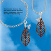 Acrylic Large Leaf Shimmer Brown - Silver Plated Clip on Charm with Mini Year 2026