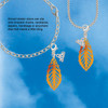 Acrylic Medium Leaf Orange Mixed Brown and Yellow - Silver Plated Clip on Charm with Mini Year 2026