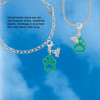 Acrylic Small Paw Green - Silver Plated Clip on Charm with Mini Year 2026