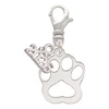 Acrylic Small Paw Mirror Silver Plated - Silver Plated Clip on Charm with Mini Year 2026: Year to Remember Jewelry Gift - Celebrations