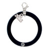 Acrylic 1 1/2" Ring with 4mm Crystal Black - Silver Plated Clip on Charm with Mini Year 2026: Year to Remember Jewelry Gift - Celebrations