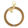 Acrylic 1 1/2" Ring with 4mm Gold-tone Crystal - Gold-tone Plated Clip on Charm with Mini Year 2026: Year to Remember Jewelry Gift - Celebrations