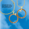 Acrylic 1 1/2" Ring with 4mm Gold-tone Crystal - Gold-tone Plated Clip on Charm with Mini Year 2026
