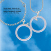 Acrylic 1 1/2" Ring Shimmer White - Silver Plated Clip on Charm with Mini Year 2026