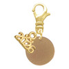 Acrylic 1/2" Disc Gold-tone - Gold-tone Plated Clip on Charm with Mini Year 2026: Year to Remember Jewelry Gift - Celebrations