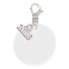 Acrylic 1" Disc Shimmer White - Silver Plated Clip on Charm with Mini Year 2026: Year to Remember Jewelry Gift - Celebrations