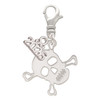 Acrylic Small Mirror Skull - Silver Plated Clip on Charm with Mini Year 2026: Year to Remember Jewelry Gift - Celebrations