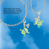 Acrylic Small Lime Green Skull - Silver Plated Clip on Charm with Mini Year 2026