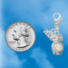 Silver Plated 3-D Clear AB Crystal Owl - Silver Plated Clip on Charm with Mini Year 2026 Jewelry Ideas and Examples