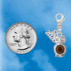 Silver Plated 3-D Brown & AB Crystal Owl - Silver Plated Clip on Charm with Mini Year 2026 Jewelry Ideas and Examples
