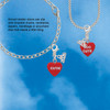 Acrylic Red "Too Cute / Cutie" Heart - Silver Plated Clip on Charm with Mini Year 2026