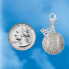 Silver Plated Large Super Sparkle Crystal Clear AB Softball - Silver Plated Clip on Charm with Mini Year 2026 Jewelry Ideas and Examples