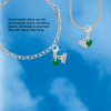 Acrylic 5/16" Green Heart - Silver Plated Clip on Charm with Mini Year 2026