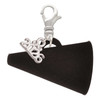 Acrylic Large Black Megaphone - Silver Plated Clip on Charm with Mini Year 2026: Year to Remember Jewelry Gift - Celebrations