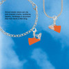 Acrylic Orange Megaphone - Silver Plated Clip on Charm with Mini Year 2026