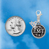Silver Plated Medical Caduceus Seal - EMT - Silver Plated Clip on Charm with Mini Year 2026 Jewelry Ideas and Examples