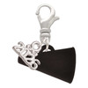 Acrylic Black Megaphone - Silver Plated Clip on Charm with Mini Year 2026: Year to Remember Jewelry Gift - Celebrations