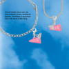 Acrylic Hot Pink Cheer Megaphone - Silver Plated Clip on Charm with Mini Year 2026