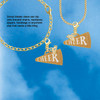 Acrylic Large Gold-tone Cheer Megaphone - Gold-tone Plated Clip on Charm with Mini Year 2026