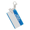 Acrylic Blue "Hello" Name Tag - Silver Plated Clip on Charm with Mini Year 2026: Year to Remember Jewelry Gift - Celebrations