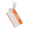 Acrylic Orange "Hello" Name Tag - Silver Plated Clip on Charm with Mini Year 2026: Year to Remember Jewelry Gift - Celebrations