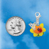 Fimo Clay Sunflower with Ladybug - Silver Plated Clip on Charm with Mini Year 2026 Jewelry Ideas and Examples
