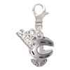 Silver Plated Horseshoe Spinners - Silver Plated Clip on Charm with Mini Year 2026: Year to Remember Jewelry Gift - Celebrations