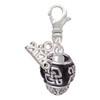 Two-tone Chinese Pattern on Black Spinner - Silver Plated Clip on Charm with Mini Year 2026: Year to Remember Jewelry Gift - Celebrations
