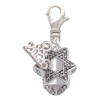 Silver Plated Star of David Spinner - Silver Plated Clip on Charm with Mini Year 2026: Year to Remember Jewelry Gift - Celebrations