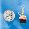 Resin Chocolate Cupcake with Pink Frosting - Silver Plated Clip on Charm with Mini Year 2026 Jewelry Ideas and Examples