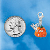 Resin Funny Grr! Pumpkin - Silver Plated Clip on Charm with Mini Year 2026 Jewelry Ideas and Examples