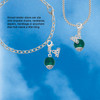 12mm Glass Teal Roller Spinner - Silver Plated Clip on Charm with Mini Year 2026