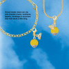 12mm Glass Gold-tone Roller Spinner - Gold-tone Plated Clip on Charm with Mini Year 2026