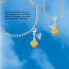 12mm Faceted Yellow Glass Spinner - Silver Plated Clip on Charm with Mini Year 2026