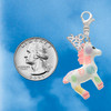 Resin Pastel Paint Pony - Silver Plated Clip on Charm with Mini Year 2026 Jewelry Ideas and Examples