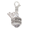 Silver Plated Zig Zag with Braid Spinner - Silver Plated Clip on Charm with Mini Year 2026: Year to Remember Jewelry Gift - Celebrations