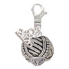 Silver Plated Large Rope with Cross Spinner - Silver Plated Clip on Charm with Mini Year 2026: Year to Remember Jewelry Gift - Celebrations