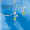 Silver Plated Lime Green Giraffe Print Spinner - Silver Plated Clip on Charm with Mini Year 2026