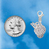 Silver Plated Clear Crystal Sparkle Spinner - Silver Plated Clip on Charm with Mini Year 2026 Jewelry Ideas and Examples