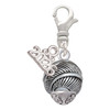 Silver Plated Feather Spinner - Silver Plated Clip on Charm with Mini Year 2026: Year to Remember Jewelry Gift - Celebrations