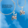 Silver Plated Music Sheet with Hearts - Silver Plated Clip on Charm with Mini Year 2026