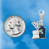 Silver Plated Blue Prescription Bottle - Silver Plated Clip on Charm with Mini Year 2026 Jewelry Ideas and Examples
