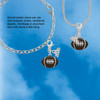 Silver Plated Large Enamel Football - Silver Plated Clip on Charm with Mini Year 2026