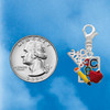 Silver Plated ABC Cutout School Slate - Silver Plated Clip on Charm with Mini Year 2026 Jewelry Ideas and Examples